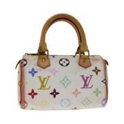 Pre-owned Canvas handbags Louis Vuitton Vintage , White , Dames