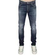 Blauwe Gepatchte Geschilderde Jeans My Brand , Blue , Heren