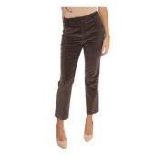 Fluwelen broek met riemlussen en zakken Max Mara Weekend , Brown , Dam...