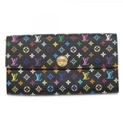 Pre-owned Leather wallets Louis Vuitton Vintage , Black , Dames