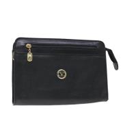 Pre-owned Leather clutches Valentino Vintage , Black , Dames