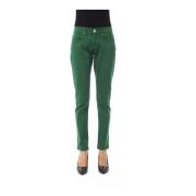 Slim Fit Broek met Zakken Byblos , Green , Dames