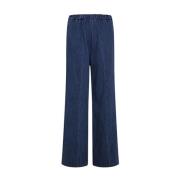 Denim Elastische Broek Forte Forte , Blue , Dames