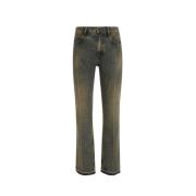 Vintage Gewassen Denim Broek Guess , Gray , Dames