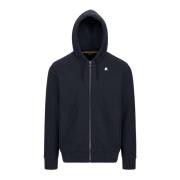 Athleisure volledige rits hoodie met verstelbare capuchon K-Way , Blue...