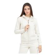 Glitter Rits Hoodie voor Vrouwen Puma , Beige , Dames