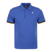 Vincent Contrast Polo Shirt K-Way , Blue , Heren