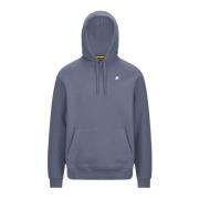 Heren athleisure hoodie met verstelbare capuchon K-Way , Blue , Heren