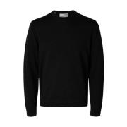 Lange mouw trui heren Selected Homme , Black , Heren