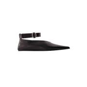 Leather flats Jil Sander , Black , Dames