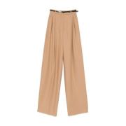 Wijde Broek in Trendy Stijl Sportmax , Brown , Dames