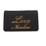 Schoudertas met Metalen Ketting en Zakken Love Moschino , Black , Dame...