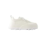 Leather sneakers Jil Sander , White , Dames