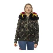 Camouflage Bomberjack met Afneembare Bont Capuchon Mr&Mrs Italy , Gree...