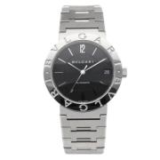 Pre-owned Stainless Steel watches Bvlgari Vintage , Black , Heren