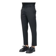 Elegante Zwarte Slim Fit Broek Golden Craft , Black , Heren