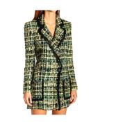 Klassieke Groene Jas met Knoopsluiting Elisabetta Franchi , Green , Da...