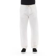 Chino Broek - Voorste Knoopsluiting Baldinini , White , Heren