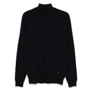 Wollen Rollneck Sweater Corneliani , Blue , Heren