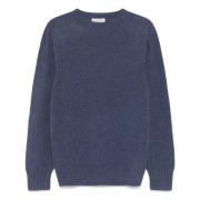 Wollen Crew-neck Gebreide kleding Officine Générale , Blue , Heren