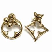 Pre-owned Metal earrings Louis Vuitton Vintage , Yellow , Dames