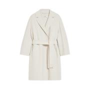 Handgemaakte wollen jas met wijde silhouet Max Mara , Beige , Dames