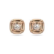 Roségoud Kristal Stud Oorbellen Swarovski , Yellow , Dames