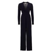 Elegante Jersey Crepe Jumpsuit Freebird , Blue , Dames