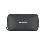 Pre-owned Leather wallets Balenciaga Vintage , Black , Dames