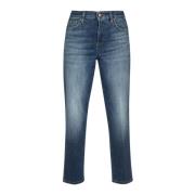 Cropped Straight Leg Jeans Don The Fuller , Blue , Dames