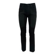 Slim Fit Alcantara Patch Jeans Jeckerson , Black , Heren