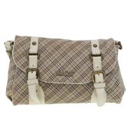 Pre-owned Canvas shoulder-bags Burberry Vintage , Beige , Dames