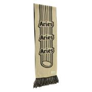 Jacquard Fringed Sjaal Aries , Black , Unisex