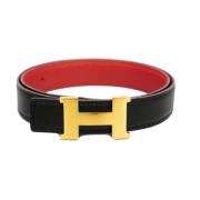 Pre-owned Leather belts Hermès Vintage , Red , Dames