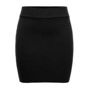 Korte Dames Fleece Rok Jacqueline de Yong , Black , Dames