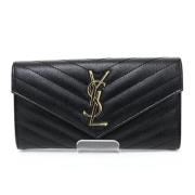 Pre-owned Leather home-office Saint Laurent Vintage , Black , Dames