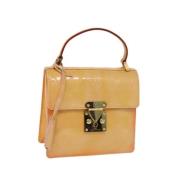 Pre-owned Leather handbags Louis Vuitton Vintage , Yellow , Dames