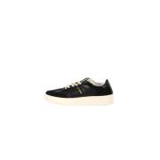 Leren dandy sneakers met suède inzetstukken Saint Sneakers , Black , H...