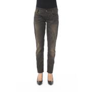 Regular Fit Jeans met Gewassen Effect Byblos , Black , Dames