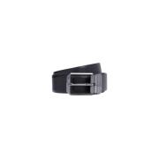 Omkeerbare leren riem met logogespen Hugo Boss , Black , Unisex