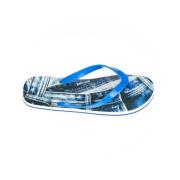 Logo Mannen Flip-Flops Beachwear Schoenen Just Cavalli , Blue , Heren