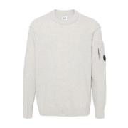 Crew Neck Gebreide Trui C.p. Company , Gray , Heren