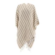 Gestreepte Lamé Cape Brunello Cucinelli , Beige , Dames