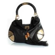 Pre-owned Leather handbags Gucci Vintage , Black , Dames