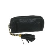 Pre-owned Leather chanel-bags Chanel Vintage , Black , Dames