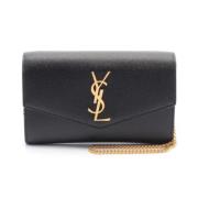 Pre-owned Leather shoulder-bags Saint Laurent Vintage , Black , Dames