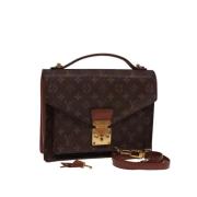 Pre-owned Canvas handbags Louis Vuitton Vintage , Brown , Dames