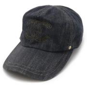 Pre-owned Denim hats Chanel Vintage , Blue , Dames