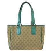 Pre-owned Canvas totes Gucci Vintage , Beige , Dames