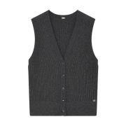 Gebreid Demi Vest Gustav , Black , Dames